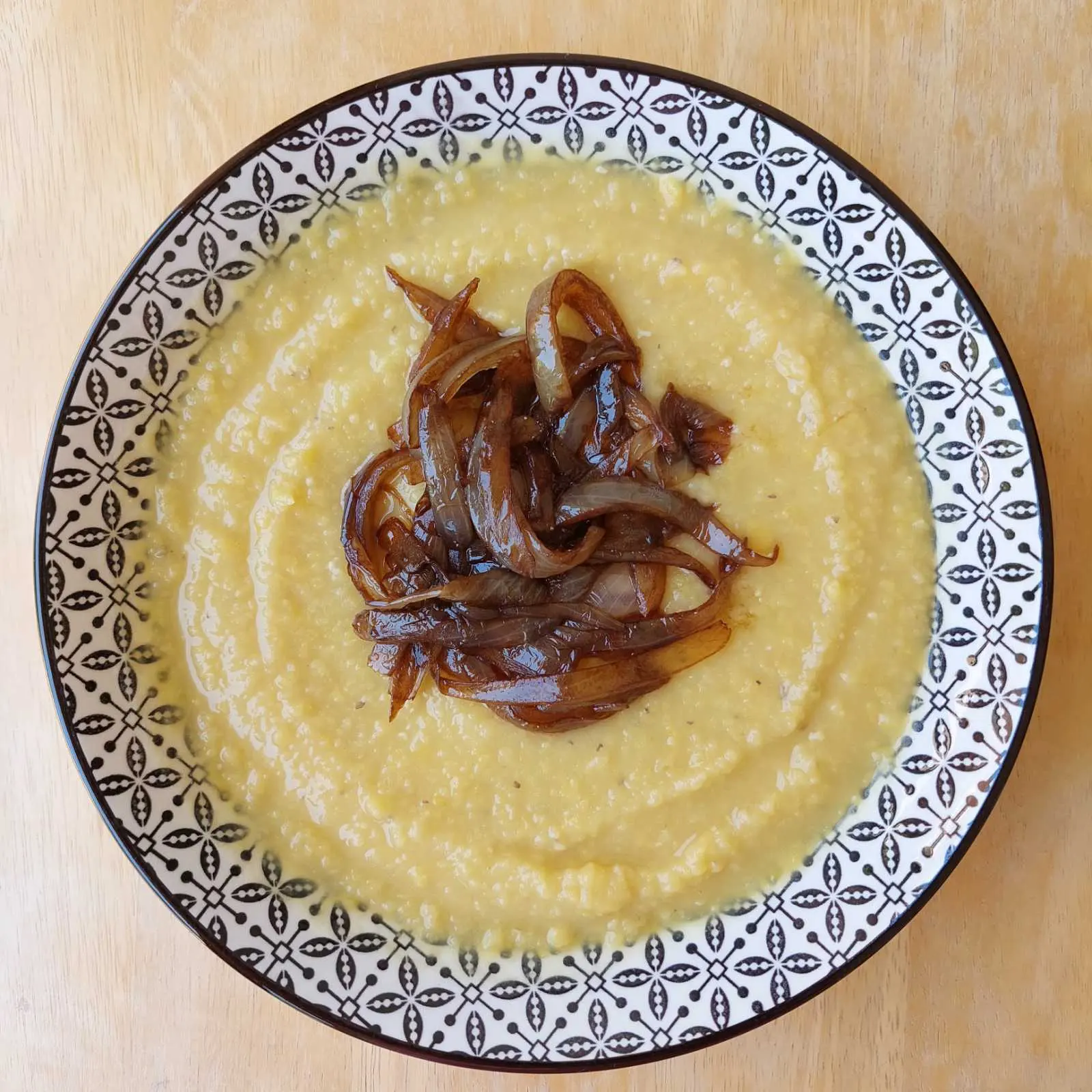 Greek Fava with Caramelized Onions